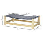 PawHut - Cadre en Bois surélevé pour Lit de Chien avec Coussin Lavable pour Chiens de Petite/Moyenne Taille - 35,5" L x 20" l x 11" H-Coussin rembourré inclus pour un confort accru