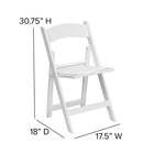 Flash Furniture HERCULES Series Resin Folding Chair with Vinyl Padded Seat - White-CA117 Fire Retardant Foam
