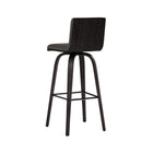 Armen Living - Vienna Tabouret de Bar Pivotant de 76 cm de Hauteur en Finition Bois Noir avec Similicuir Gris-6