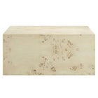Modway Cosmos 36" Square Burl Wood Coffee Table - Bleached Burl-No Assembly Required