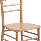 Flash Furniture - Chaise Chiavari série Hercule en bois, naturel (XSNATURAL)-Cadre en bois dur de haute qualité