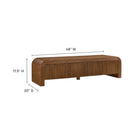 Modway Waterflute 68" Fluted TV Stand - Walnut-Waterfall Edge Design