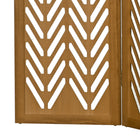 HOMCOM 3 Panel Wood Freestanding Room Divider for Home Office - Light Brown-Material: Paulownia Wood 
