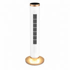 Seville Classics UltraSlimLine Oscillating Tower Fan with Light - White-9 Speed Settings 