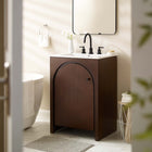 Modway Appia 24" Bathroom Vanity Cabinet - Walnut-Mango Wood Veneer and MDF Construction