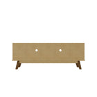 Manhattan Comfort Marcus 62.99" Mid-Century Modern TV Stand - Off White and Nature-Home Assembly Required. All Hardware Included