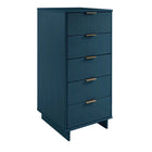 Manhattan Comfort Granville 23.62" Modern Tall Narrow Dresser - Midnight Blue-17.72" L x 23.62" W x 48.98" H