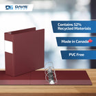 Davis Group Premium Economy Binder - D Ring - 3" - Burgundy - 6 Pack-Ideal for Conferences, Reference, Colleges & Universities