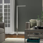 Hudson&Canal Malin 52" Tall Integrated LED Floor Lamp with Metal Shade - Polished Nickel-Includes an 8 ft. cord with push button switch on the top