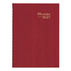 Brownline 2027 CoilPro Daily Planner - 10" x 7-7/8" - Red-Large feint ruled areas for entries