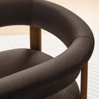 Modway - Imogen Performance Velvet Chaises de salle à manger en tonneau Ensemble de 2 - Brun chocolat brun foncé-Assemblée requise