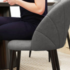 HOMCOM - Chaises de salle à manger avec pieds en métal pour cuisine - gris charbon - ensemble de 4-Utilisation polyvalente dans la salle à manger, le salon ou la chambre 