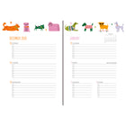 High Note 2027 Monthly Softcover Planner - 7-3/4" x 9-3/4" - Furry Friends - English-Full-month overview grids & full-week calendar spreads 