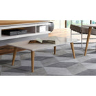 Manhattan Comfort Utopia 11.81" Rectangle Coffee Table, Off White and Maple Cream (89451)-Upon Assembly, Measures: 40.15 in. Length, 11.81 in. Height, 20.86 in. Depth.