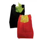 Eddie's Non-Woven Reusable T-Shirt Bags - 12.5" W x 23.25" H x 7" D - Red - 100 Pack-12.5"W x 23.25"H x 7"D