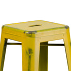 Flash Furniture – Tabouret de bar de 30 po en métal vieilli sans dossier, pour intérieur, jaune (ETBT350330)-Conception sans dossier