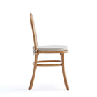 Manhattan Comfort Paragon 17.52" Industry Chic Upholstered Dining Chair - Nature and Oatmeal - Set of 2-Optional Seat Cushion Included to Add Extra Comfort