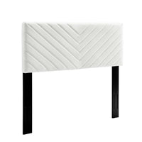 Modway Alyson Angular Channel Tufted Performance Velvet King/California King Headboard - White-Glam Deco Headboard