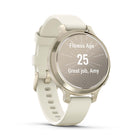 Garmin - Lily 2 Active Lunar Gold avec bracelet en silicone osseux-10
