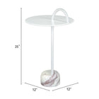 Zuo Will Side Table - White-3 year limited warranty
