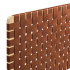 Modway - Sparta Weave Tête de lit complète murale en cuir végétalien - Brun naturel-Clavier en bois français