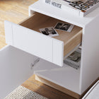 Nexera Side Table Nauraa - Natural Maple & White-5