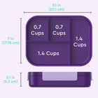 Bentgo Kids Snap & Go Leak-Proof Lunch Box - Unicorn- Versatile lid lining seals all four compartments no matter which direction the lid is attached.
