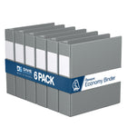 Davis Group Premium Economy Binder - D Ring - 2" - Grey - 6 Pack-3 Ring Binder