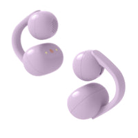 Sony LinkBuds Clip Truly Wireless Open Earbuds - Lavender-Open ear listening with all-day comfort - Experience true open ear freedom—hear your music and the world around you without ever tuning out. The ergonomic, feather-light design and customizable Air Fitting Cushions ensure lasting comfort, so you can wear LinkBuds Clip earbuds all day long.