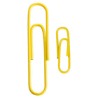JAM Paper Combo Pack Colourful Paper Clips - Standard & Jumbo - Yellow - 100 Pack & 75 Pack -Size: 1 inch (Standard/Regular) & 2 Inch (Jumbo) | Keep your stacks of paper organized with coloured paper clips