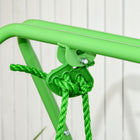 Outsunny - Portique en métal avec harnais de sécurité pour jardin, extérieur, aire de jeux - vert-Un cadeau merveilleux pour les enfants afin de promouvoir leur bien-être global 