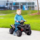 Aosom 6V Kids Electric Ride-On ATV with Music - Black-6V motors provide powerful rear-wheel drive 