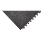 Edgewood Value Flex Solid Top Light Duty Interlocking Anti-Fatigue Mat - 3' W x 3' L x 9/16" D - Black - 25 Pack-Rubber
