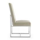 Manhattan Comfort Element 19.68" Modern Velvet Upholstered Dining Chair - Champagne - Set of 2-Seat Height: 18.90" Weight Capacity: 300 lb