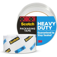 Scotch Ultra-Clear Heavy Duty Packaging Tape - 48 mm x 35 m-Strong, heavy‑duty hot‑melt adhesive designed for secure carton sealing