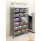 Seville Classics Commercial 7-Tier NSF 16 Bin Rack (SHE16510BX)-Item Weight: 73.32lbs