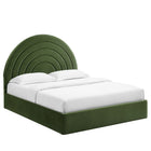 Modway Solana Arched Performance Velvet Queen Platform Bed - Moss Green-Assembly Required