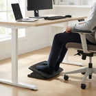 ShoppingAll Ergonomic Under Desk Footrest with Angle Adjustment - Black-The platform is covered in round, textured geometric bumps that provide a soothing massage effect for barefoot users and help prevent feet from slipping off the board.