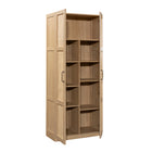 Sauder Storage Cabinet - Harmony Ash-Adjustable shelving: Six adjustable shelves and full upper shelf for the ultimate storage versatility. Each adjustable shelf has a maximum weight capacity of 25 lb