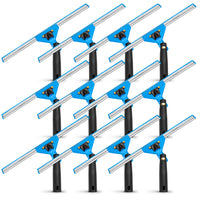 Gritt Commercial 14" Swivel Window Squeegee with Quick Release - 12 Pack-Streak-free window cleaning