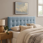Modway Emily Fabric Upholstered King Size Headboard - Sky Blue-Wood Blend Frame
