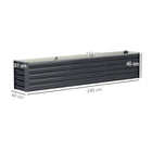 Outsunny Galvanized Raised Garden Bed - 94.5" L x 16" W x 18" H - Dark Grey-Inner support bars and corner sheets enhance overall stability 