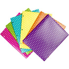 JAM Paper - Chemises POP en plastique de couleur - 2 pochettes durables avec perforatrice à 3 trous - couleurs à pois assorties - Paquet de 6-Quantité : 6 dossiers par paquet, un pour chaque sujet de projet