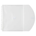 JAM Paper Plastic Binder Envelopes with Hook & Loop Closure, 3 Hole Punch, 9.5 x 1.25 x 11.5, Clear, 12 Pack (218VB1CL)-Made with strong clear poly