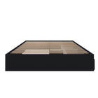 Nexera 3-Drawer Storage Bed Frame - Queen Size - Black-Fits a standard Queen size mattress. 500 pounds weight capacity