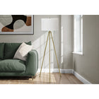 Monarch Specialties - Luminaire - 63 po H Lampadaire - Métal En Laiton - Abat-Jour Ivoire / Crème - Contemporain-L'interrupteur à 3 voies peut accueillir une ampoule de 100W/120V (non incluse), ce qui vous permet d'ajuster la luminosité au niveau souhaité