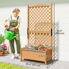 Outsunny Raised Garden Bed with Trellis - Yellow-Drainage holes at the bottom to keep the box ventilated and balanced
