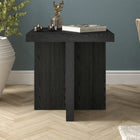 Hudson&Canal Boden 22"W Square Side Table - Black Grain-Clean with a soft, dry cloth and no harsh chemicals or abrasive cleaning materials
