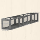 PawHut 98" Cat Tunnel Outdoor with Combinable Design, Doors - Dark Grey-Wide for a cat to turn around easily
