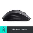Logitech Marathon M705 Wireless Mouse - Black-Laser grade tracking delivers smooth, responsive, precise cursor control on surfaces that cause problems for standard optical mice, such as polished or wood-grain tables